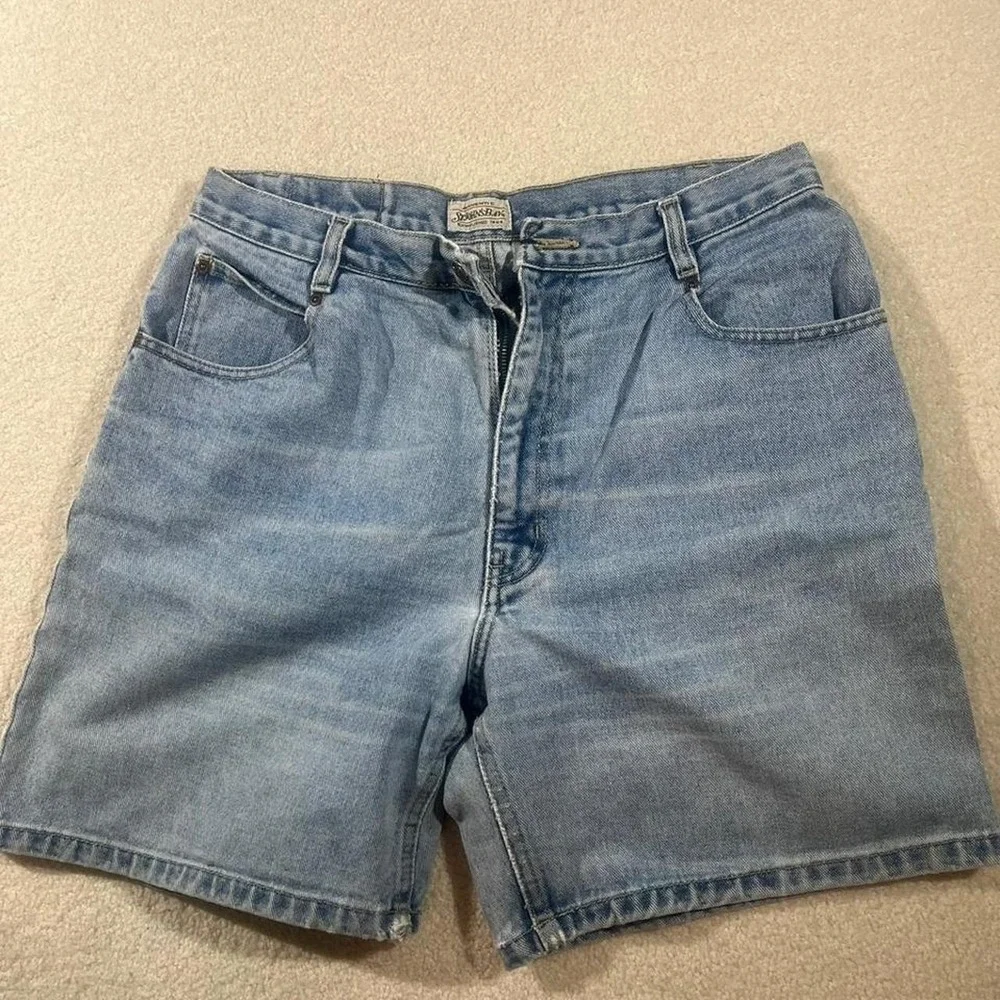 St John's Bay Denim Shorts‎ Women's 14 Light Wash